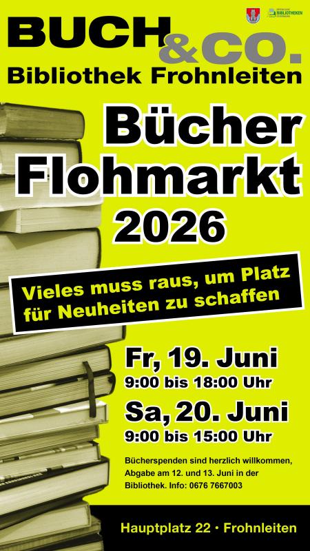 Plakat: Bücherflohmarkt Juni 2026