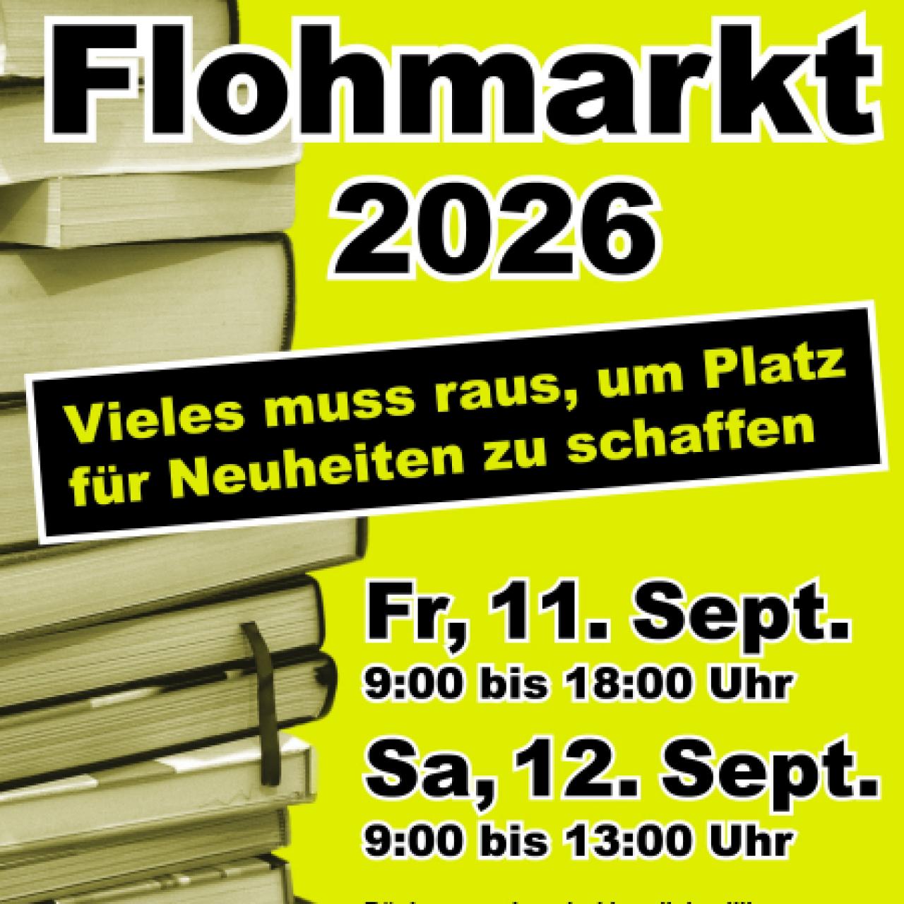 Plakat Bücherflohmarkt September 2026